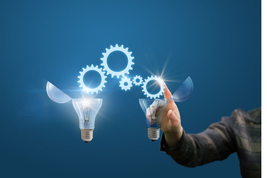 10 Creative Ways to Generate Nonfiction Writing Ideas bulb and gears