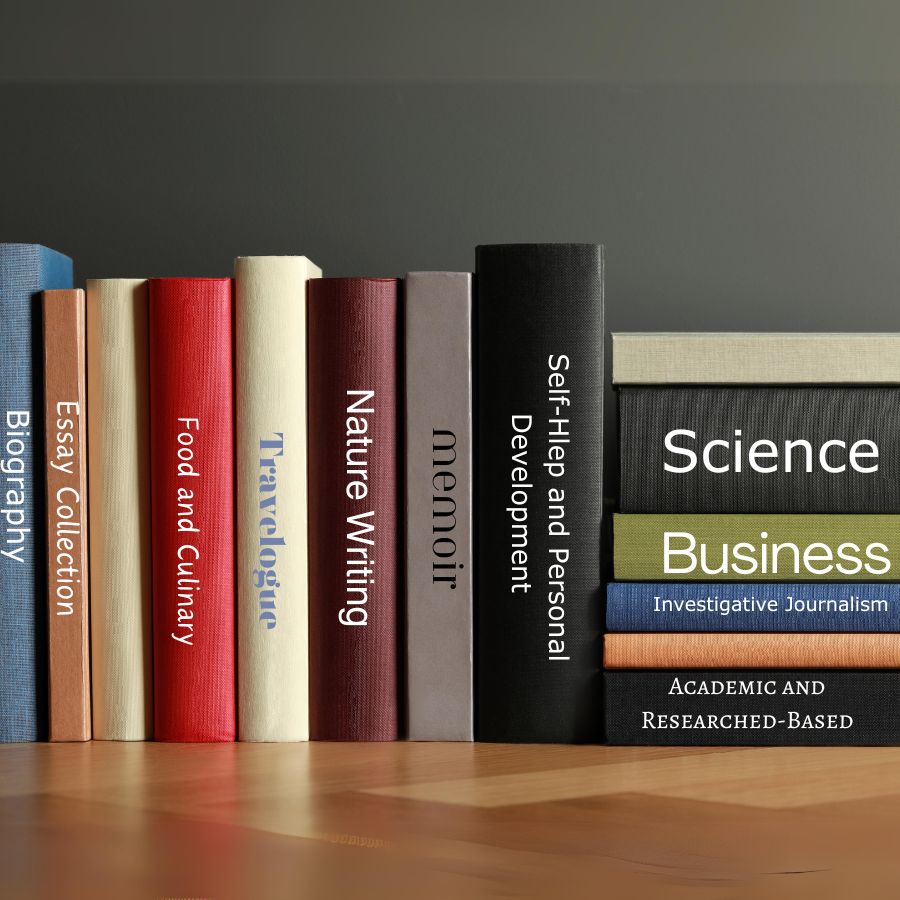 books with 11 Nonfiction Genres to Help You Choose Your Book's Genre